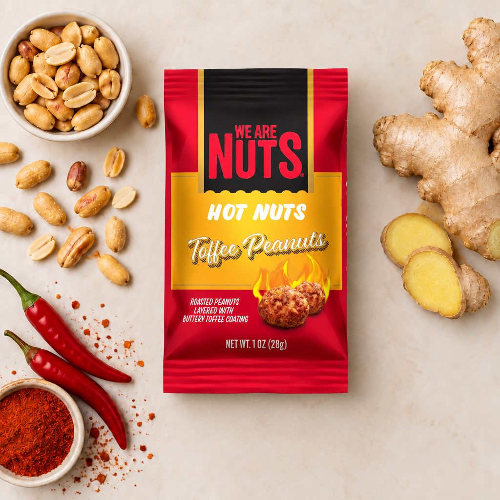 Hot Nuts Toffee Peanuts - Snack Size