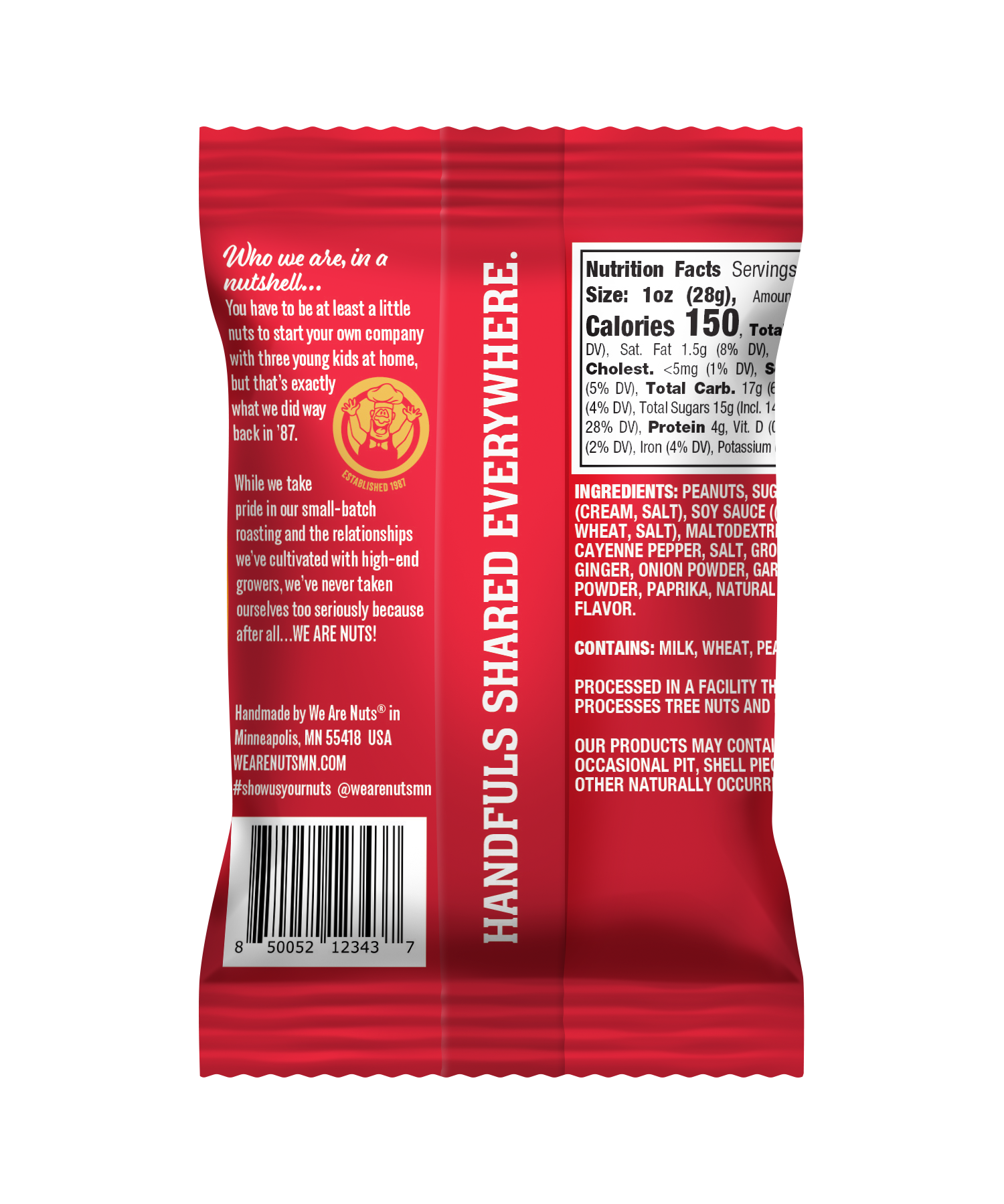 Hot Nuts Toffee Peanuts - Snack Size