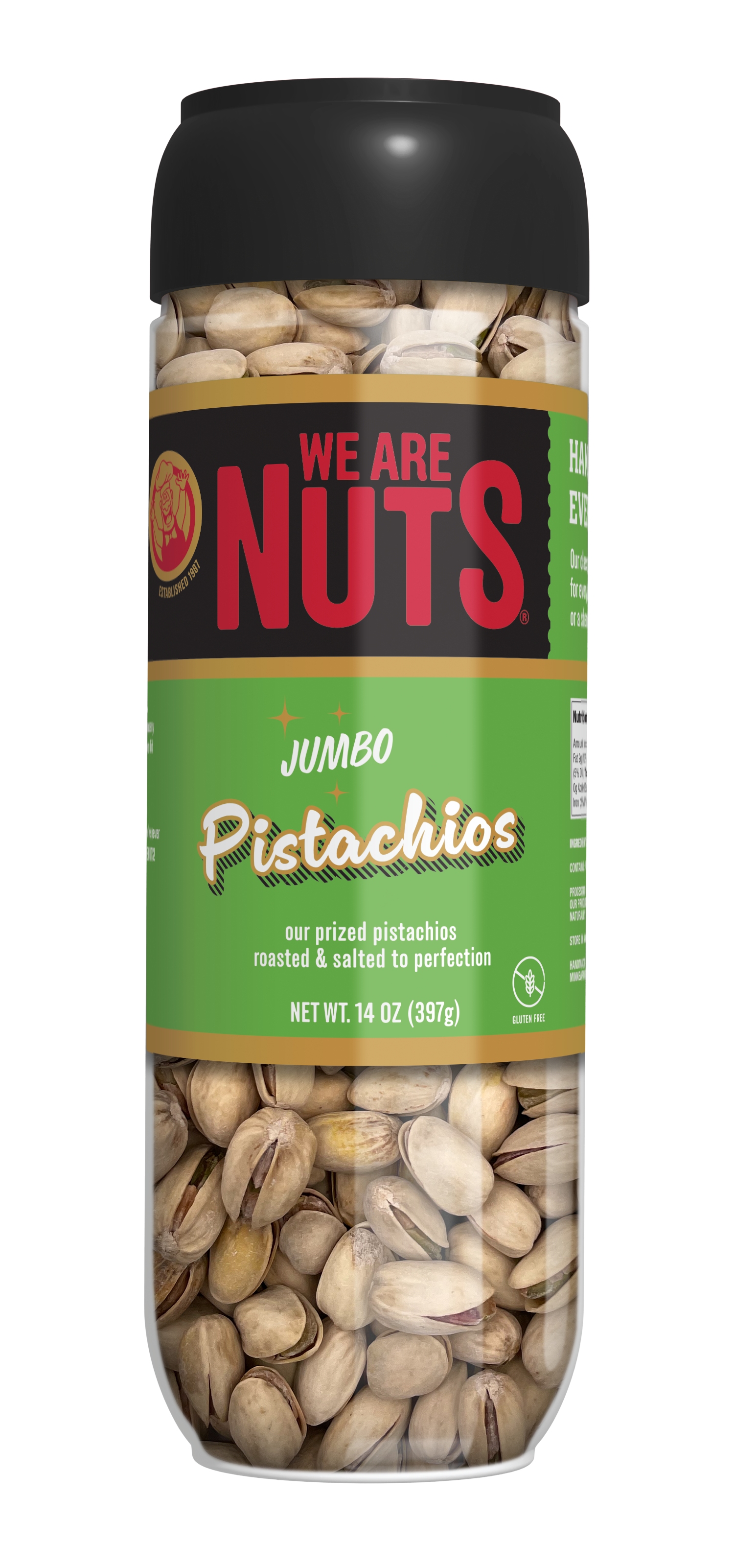 Tall OTG 14 oz. Pistachios Jumbo (Extra #1) In-Shell Roasted Salted