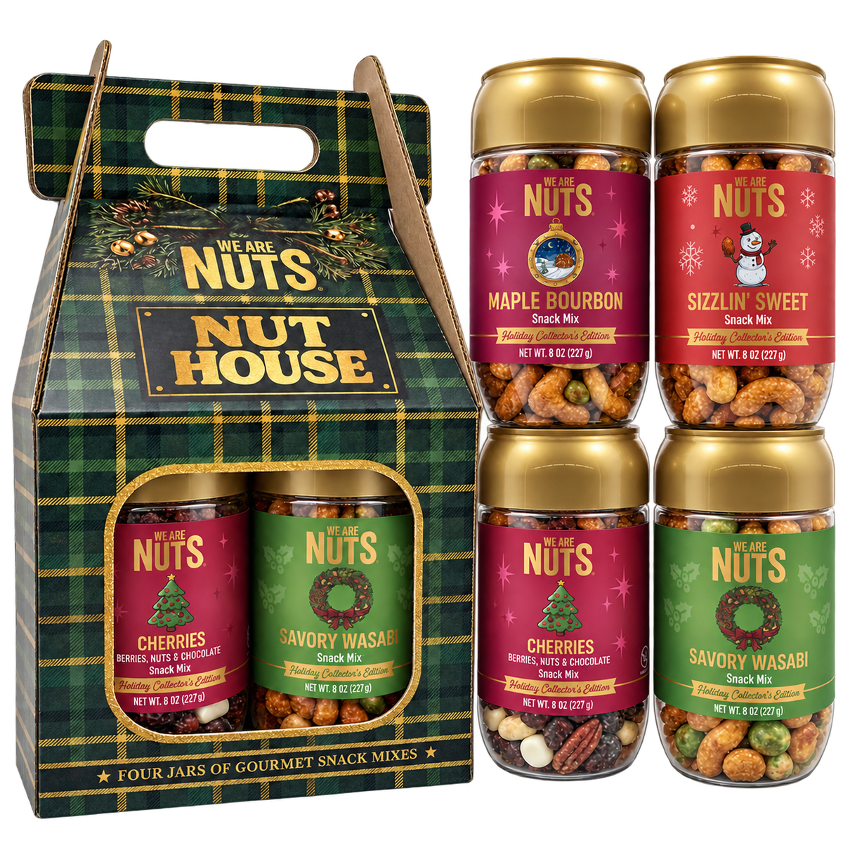 Plaid Holiday Collector's Edition Snack Mix Nut House - 6 Pack