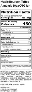 Special Edition Holiday - Maple Bourbon Toffee Almonds