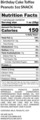 Birthday Cake Toffee Peanuts - Snack Size