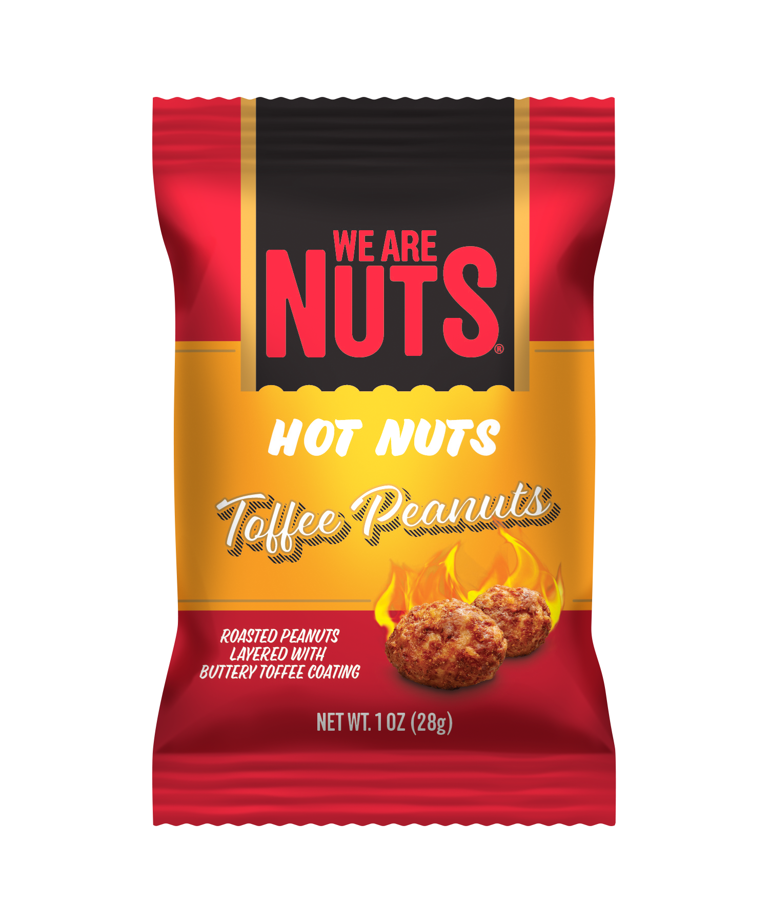 Hot Nuts Toffee Peanuts - Snack Size
