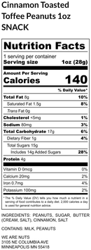 Cinnamon Toasted Toffee Peanuts - Snack Size