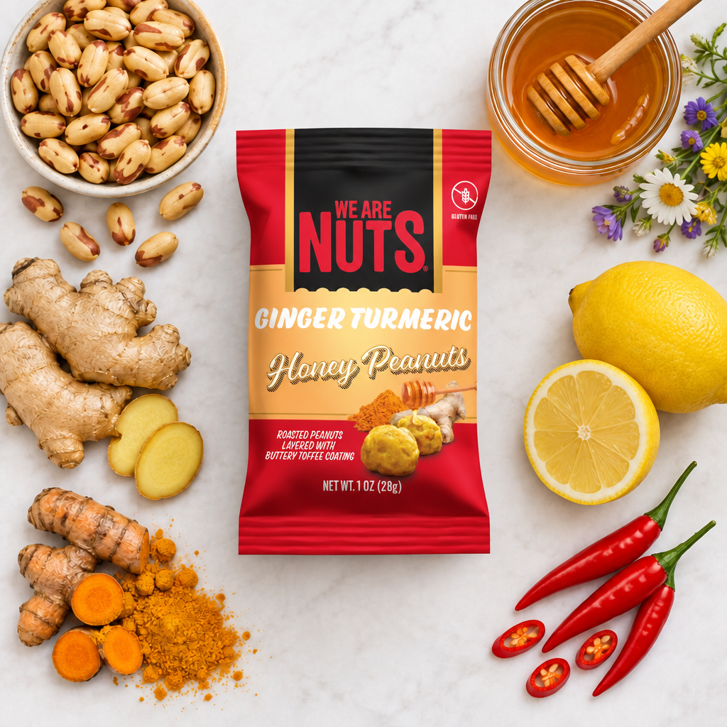 Ginger Turmeric Honey Peanuts - Snack Size