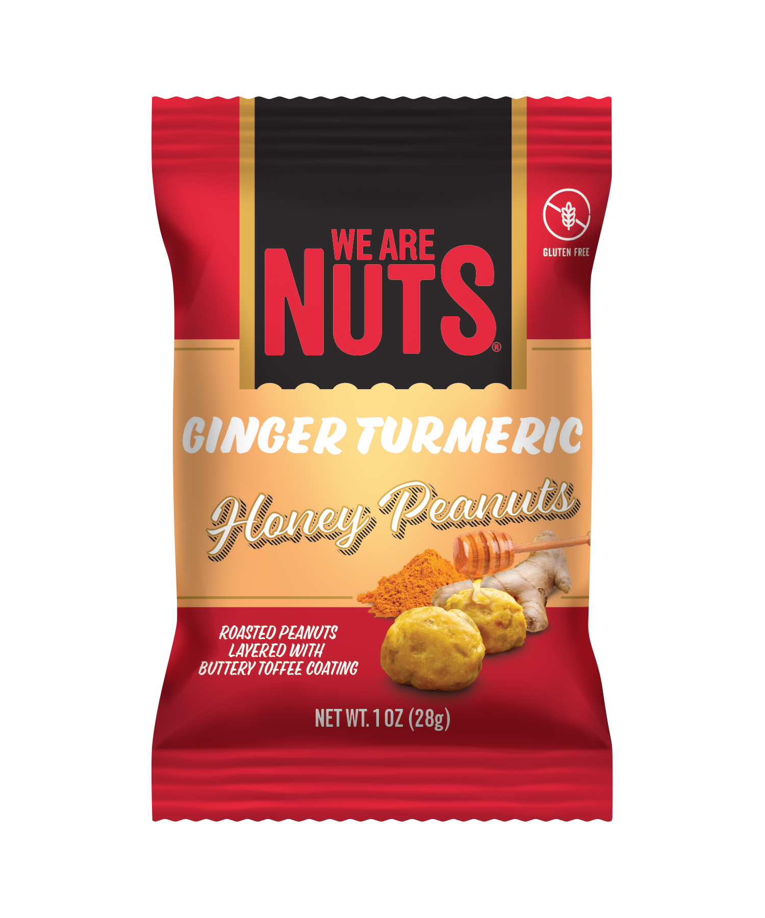 Ginger Turmeric Honey Peanuts - Snack Size