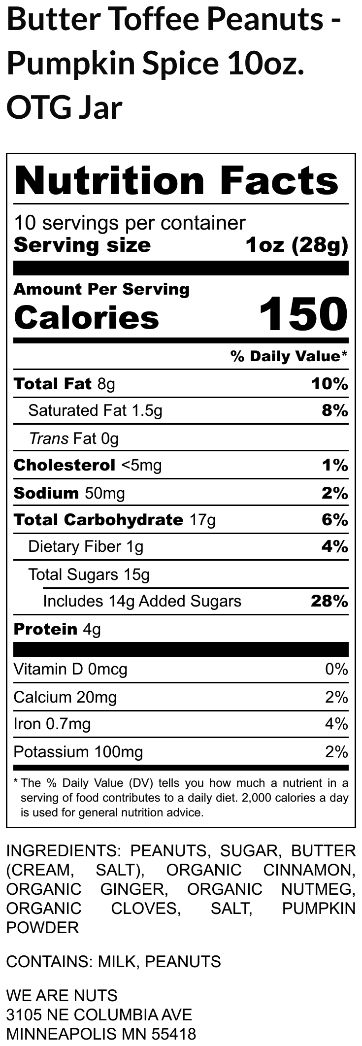 Pumpkin Spice Toffee Peanuts