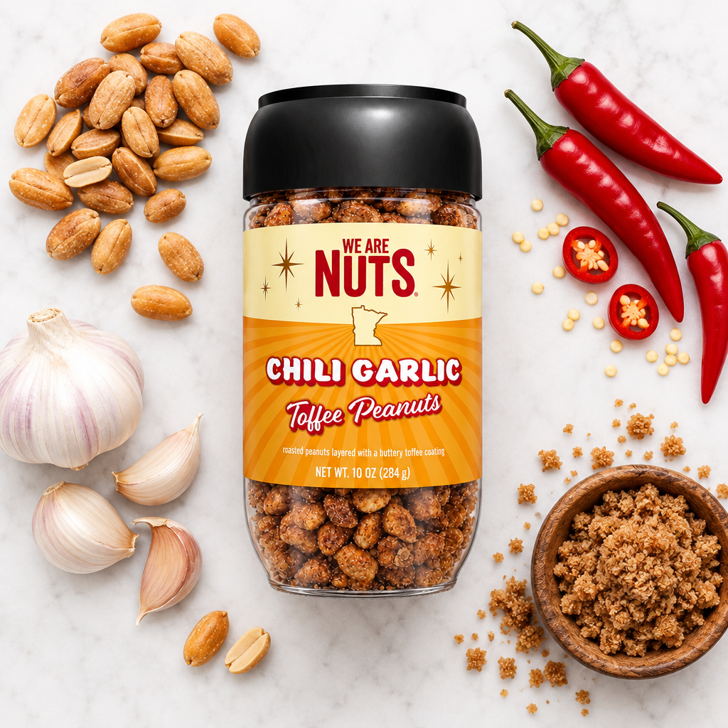 Chili Garlic Toffee Peanuts: 2026 State Fair Release  (LIMITED QTY AVAILABLE)