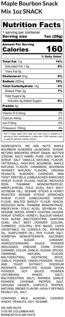 Maple Bourbon Snack Mix - Snack Size